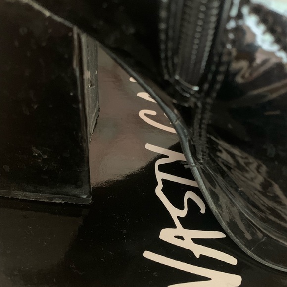 Nasty Gal Stretch Patent Platform Sock Boots - Picture 6 of 9